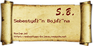 Sebestyén Bojána névjegykártya